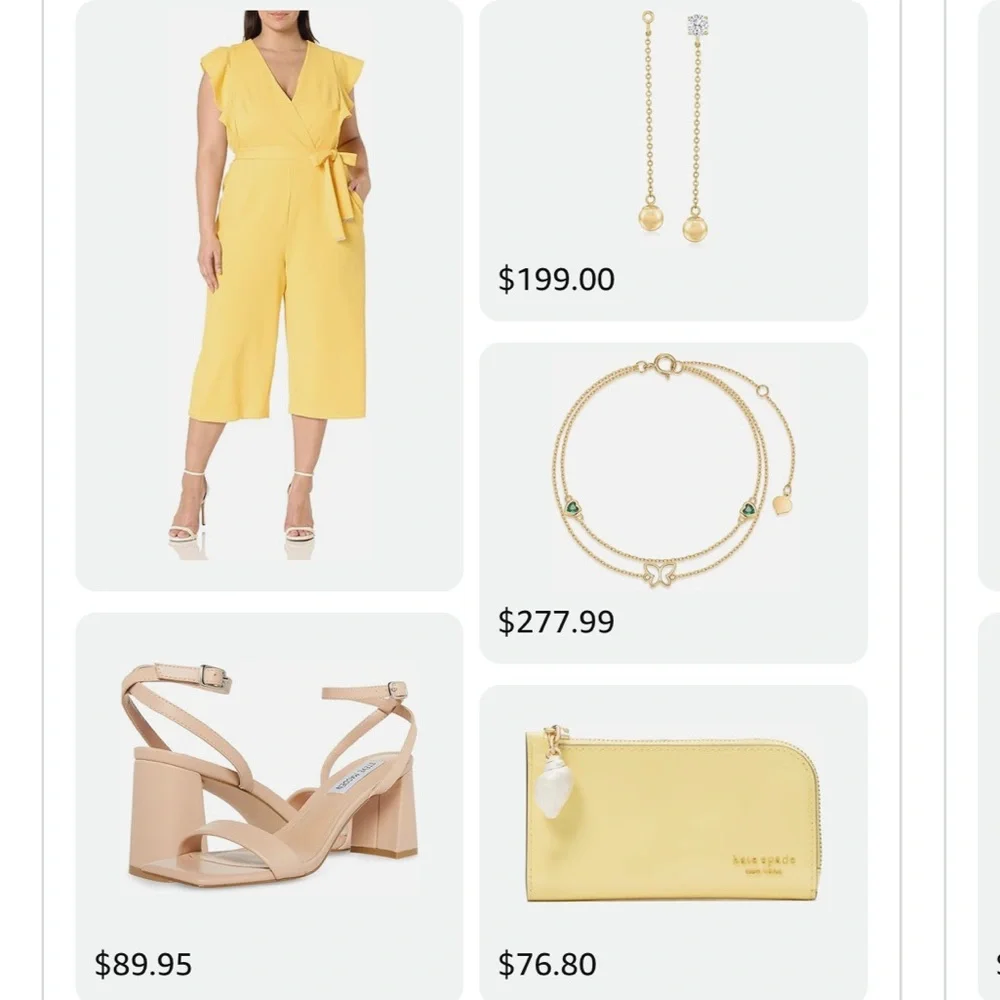 Tommy Hilfiger Yellow V-Neck Jumpsuit - Picture 10 of 10